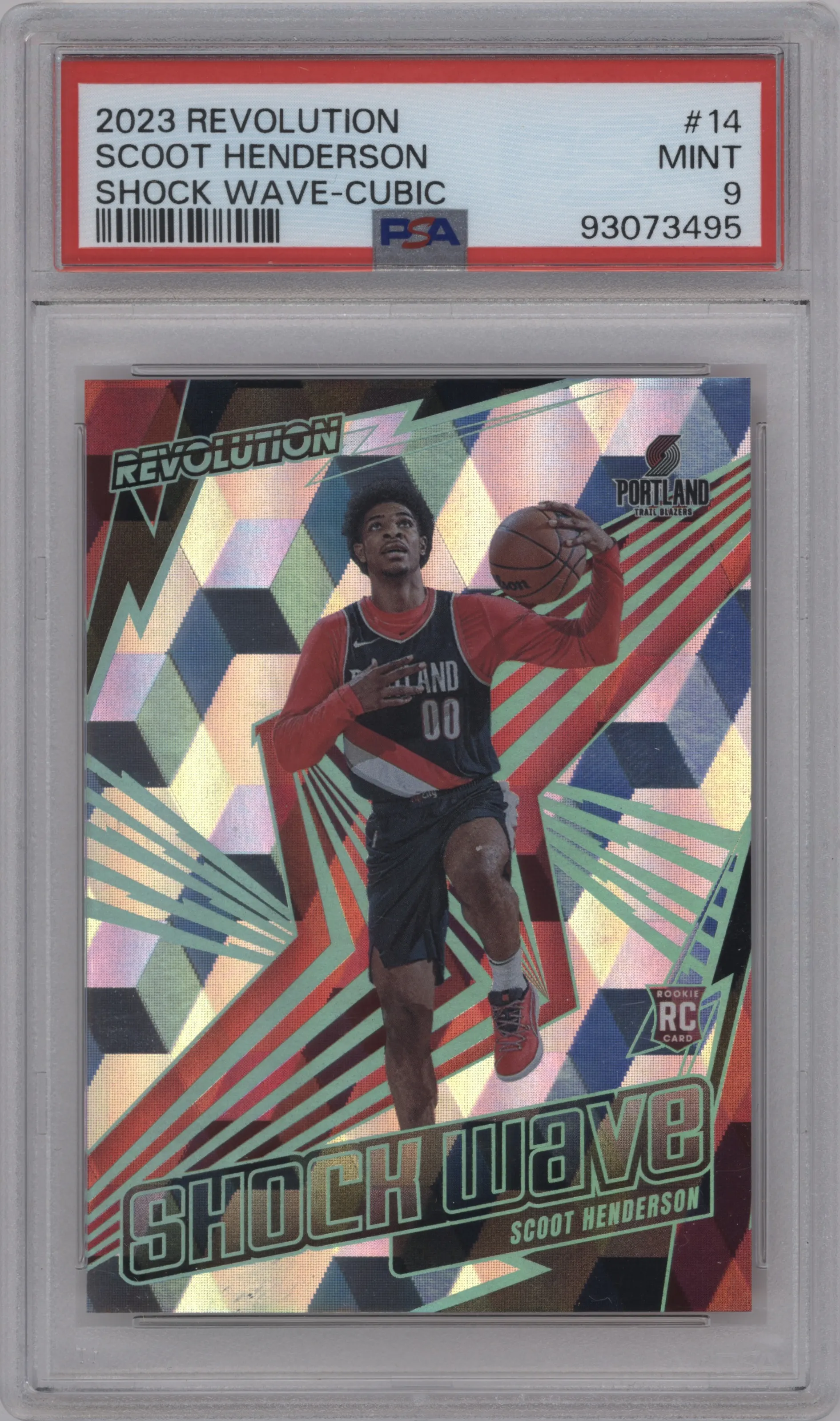 2023 Panini Revolution Shock Wave Scoot Henderson Cubic #14 PSA 9