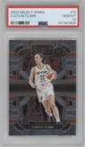 Caitlin Clark from the 2024 Panini Select WNBA set graded by PSA and given an overall grade of 10.