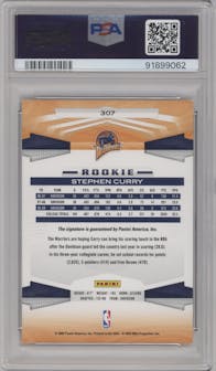 Stephen Curry from the 2009-10 Panini  set graded by PSA and given an overall grade of 0.
