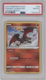 Radiant Charizard from the 2023 Pokemon SWSH set graded by PSA and given an overall grade of 10.