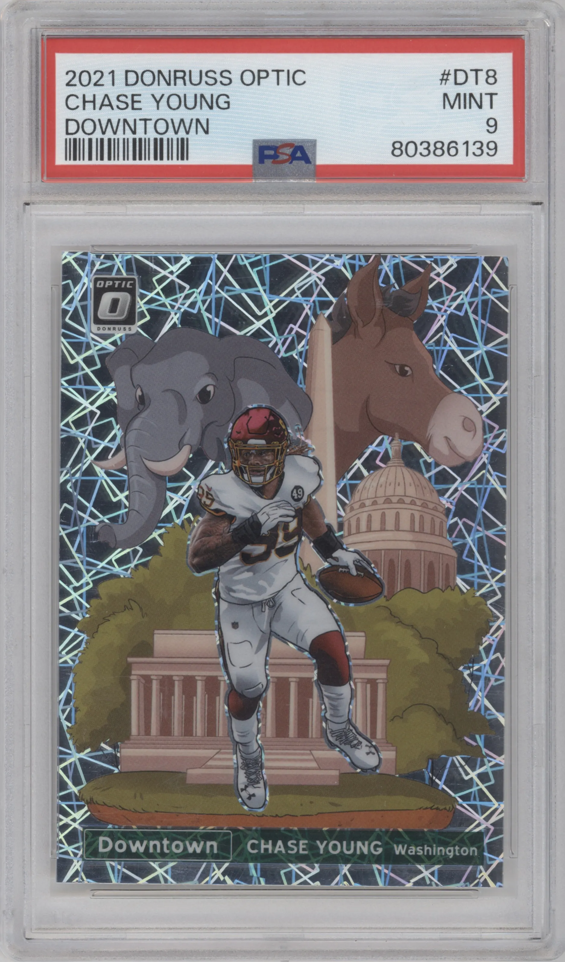 2021 Panini Donruss Optic Downtown Chase Young #DT-8 PSA 9