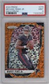 Michael Penix Jr. from the 2024 Panini Prizm set featuring a Disco parallel graded by PSA and given an overall grade of 9.