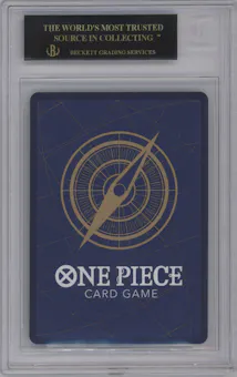 Nami from the 2024 One Piece set graded by Beckett and given an overall grade of 10.