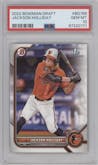 Jackson Holliday from the 2022 Bowman Draft set graded by PSA and given an overall grade of 10.