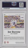 Joe Burrow from the 2020 Panini Chronicles Draft Picks  set graded by PSA and given an overall grade of 9.