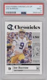 Joe Burrow from the 2020 Panini Chronicles Draft Picks  set graded by PSA and given an overall grade of 9.