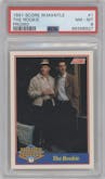Mickey Mantle from the 1991 Score set graded by PSA and given an overall grade of 8.