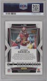 Jayden Daniels from the 2024 Panini Obsidian set featuring a Red parallel graded by PSA and given an overall grade of 8.