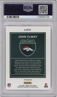 John Elway from the 2021 Panini Donruss Optic set graded by PSA and given an overall grade of 9.