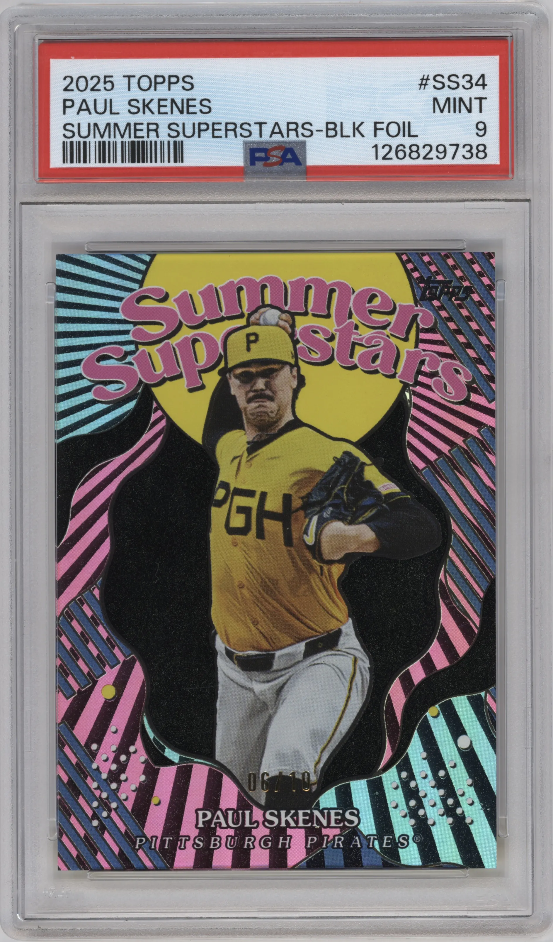 2025 Topps Summer Superstars Paul Skenes Black PSA 9