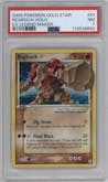 Regirock Gold Star from the 2006 Pokemon EX set graded by PSA and given an overall grade of 7.