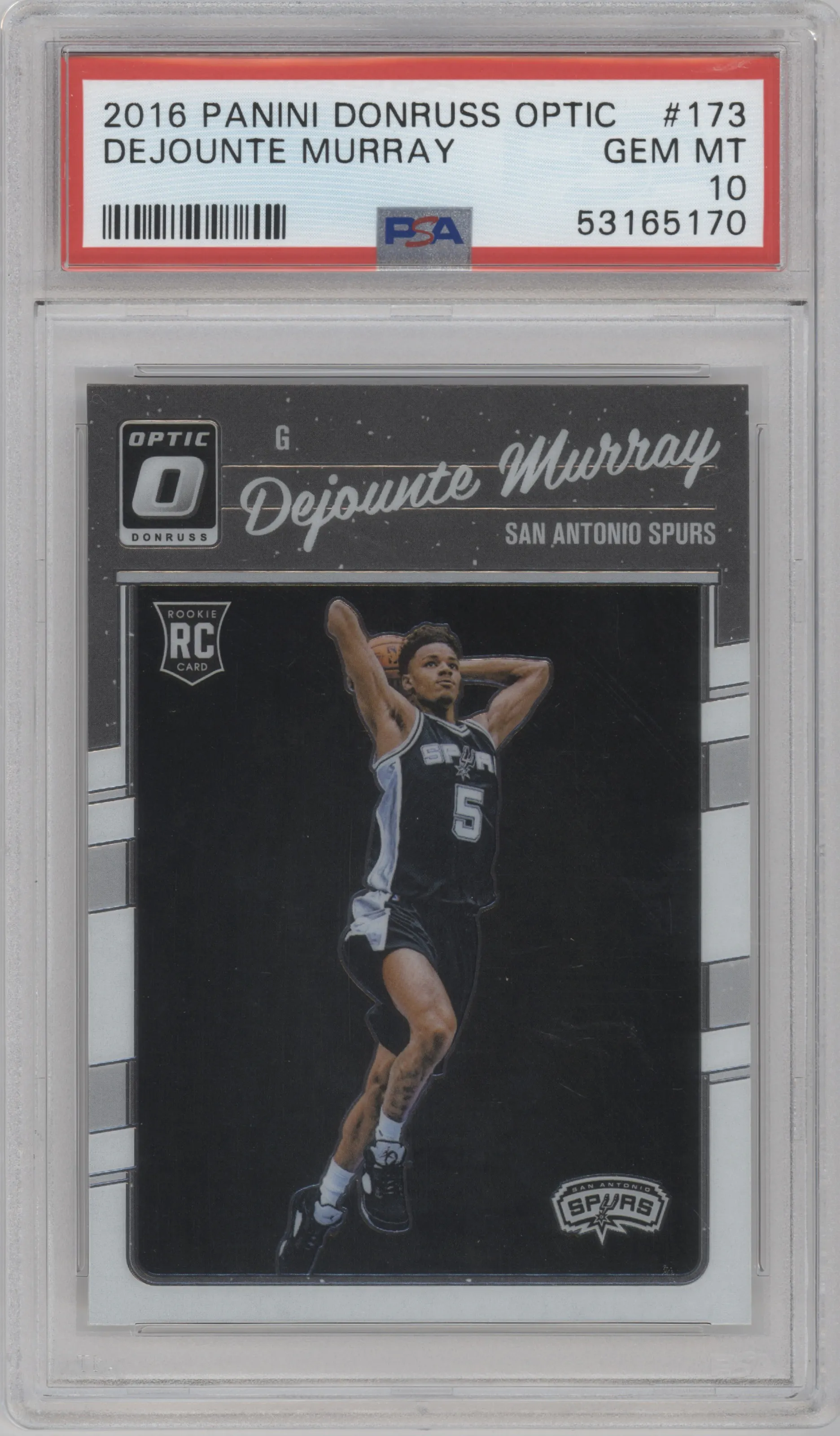2016 Panini Donruss Optic Dejounte Murray #173 PSA 10