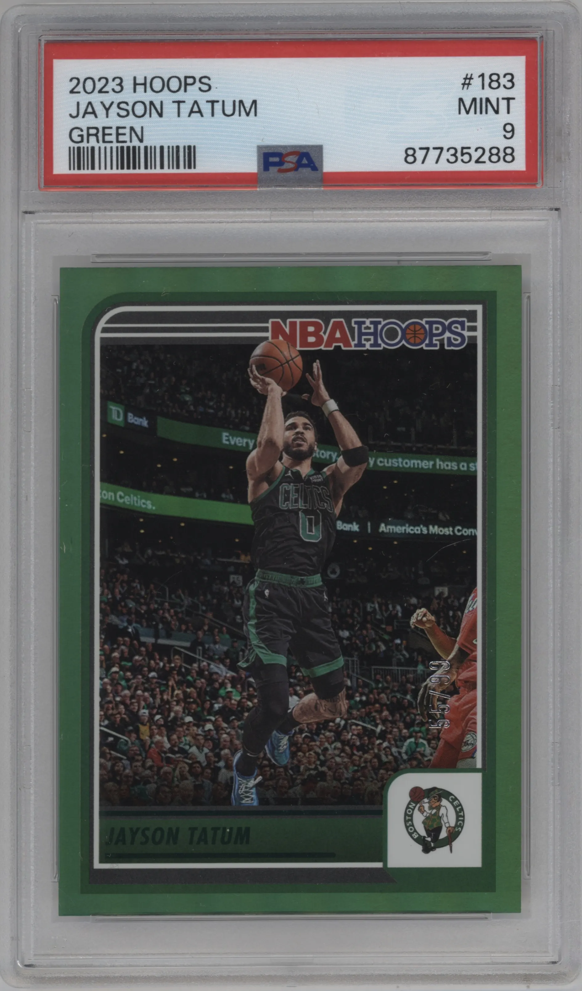 2023 Panini NBA Hoops Jayson Tatum Green PSA 9