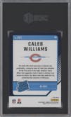 Caleb Williams from the 2024 Donruss Optic set featuring a Blue Scope parallel graded by SGC and given an overall grade of 10.