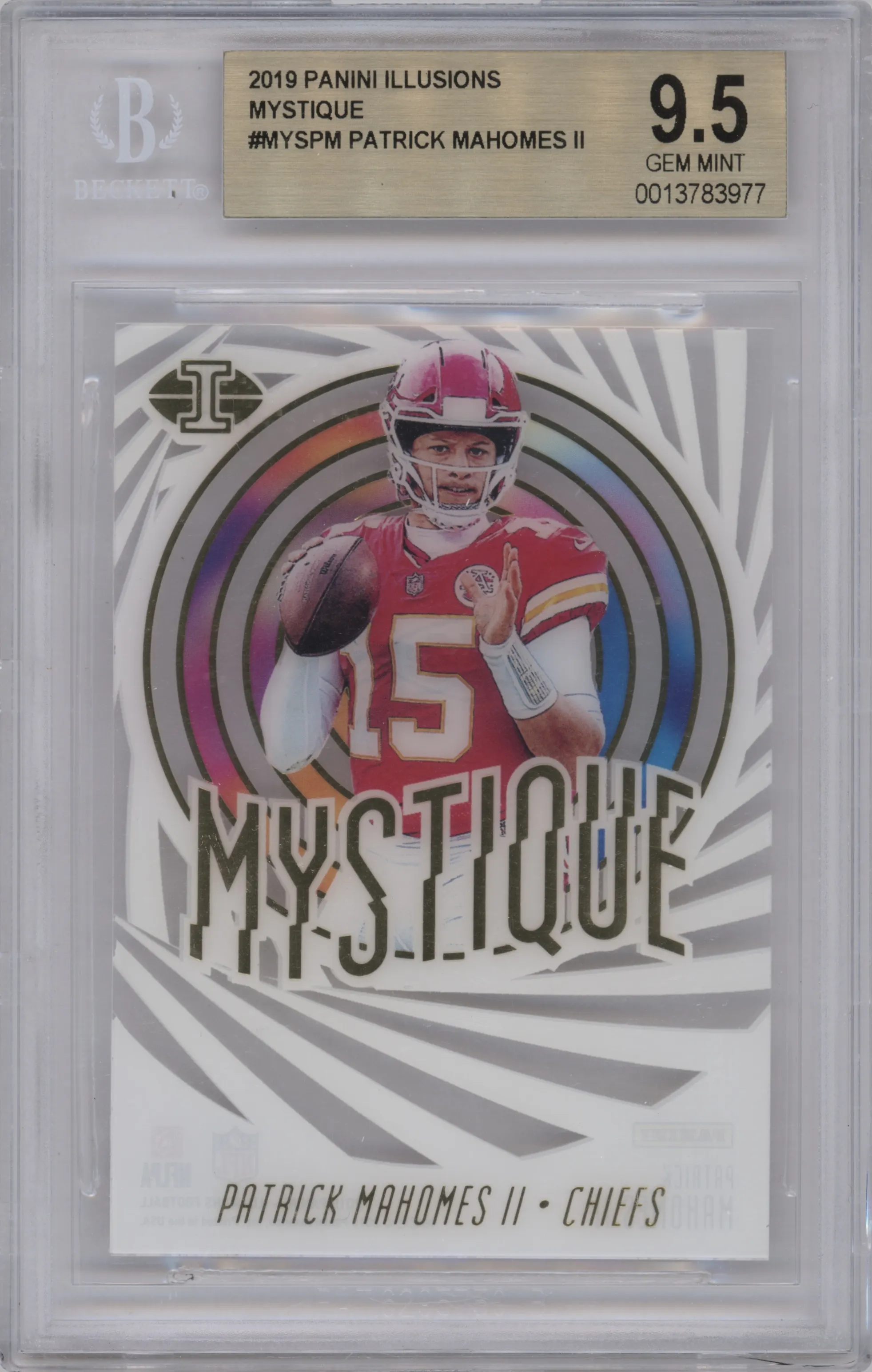2019 Panini Illusions Mystique Patrick Mahomes II #MYS-PAM BGS 9.5