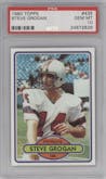 Steve Grogan from the 1980 Topps set graded by PSA and given an overall grade of 10.