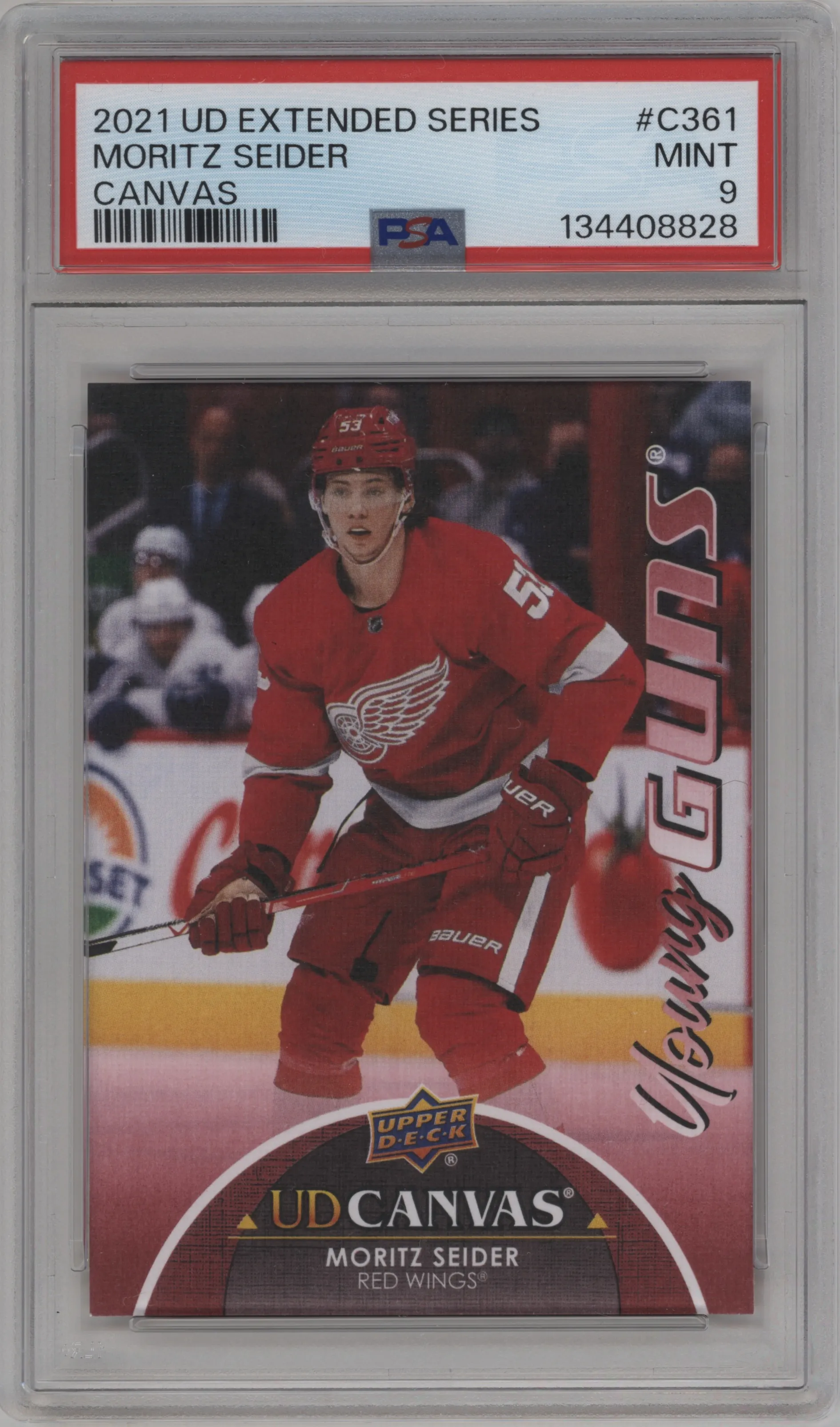 2021 Upper Deck Extended Series Canvas Young Guns Moritz Seider #C361 PSA 9