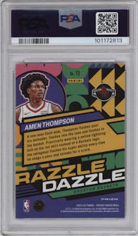 Amen Thompson from the 2023-24 Panini Mosaic set graded by PSA and given an overall grade of 10.