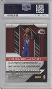 Shai Gilgeous-Alexander from the 2018-19 Panini Prizm set graded by PSA and given an overall grade of 9.