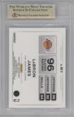 LeBron James from the 2023-24 Panini Prizm Monopoly set graded by Beckett and given an overall grade of 9.5.