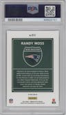Randy Moss from the 2021 Panini Donruss Optic set graded by PSA and given an overall grade of 9.