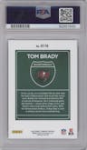 Tom Brady from the 2022 Panini Donruss set graded by PSA and given an overall grade of 10.