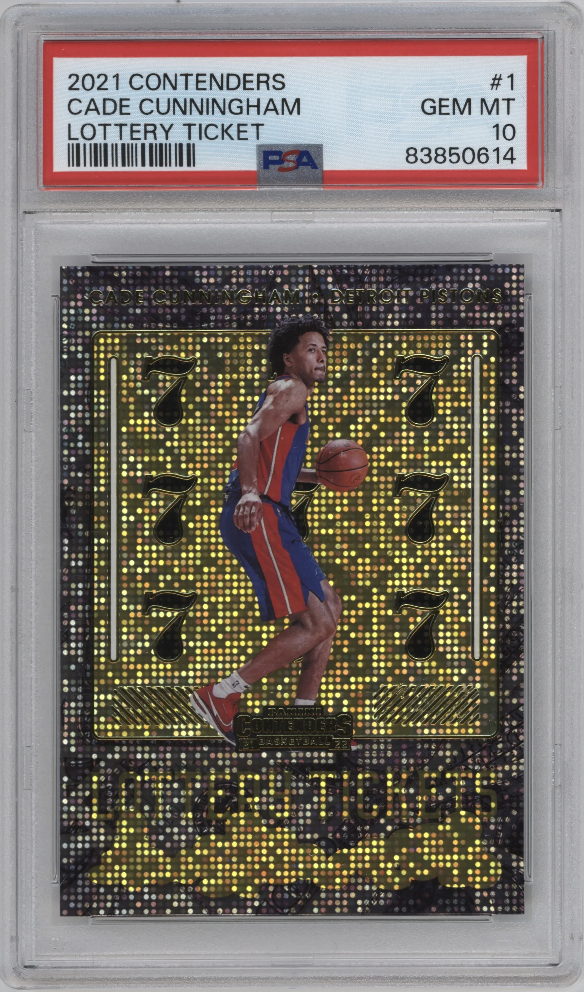 2021 Panini Contenders Lottery Ticket Cade Cunningham #1 PSA 10