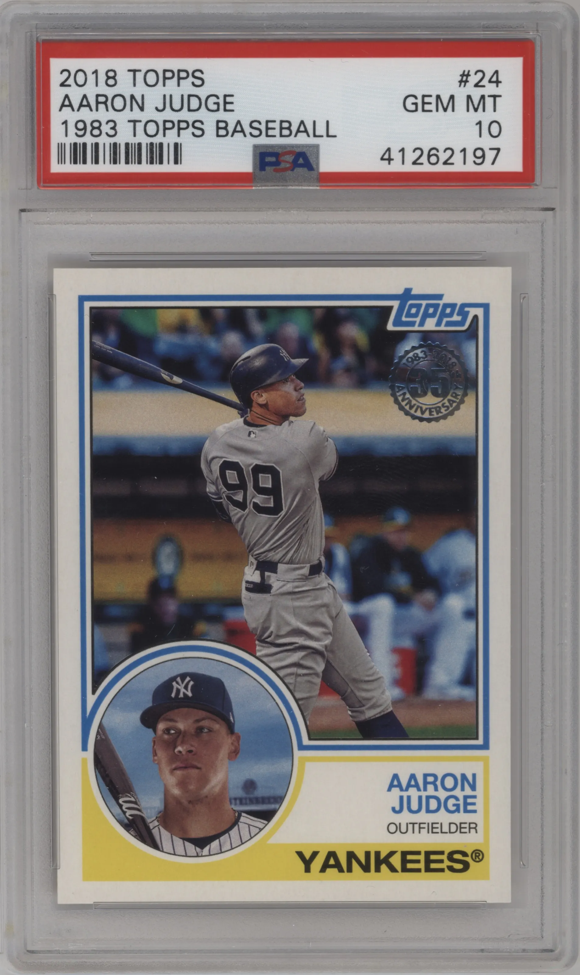 2018 Topps Series 1 1983 Topps Aaron Judge #83-24 PSA 10