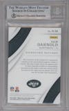 Sam Darnold from the 2018 Panini Immaculate Collection set featuring a Gold parallel graded by Beckett and given an overall grade of 8.5.