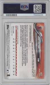 Shohei Ohtani from the 2018 Topps Update set graded by PSA and given an overall grade of 10.