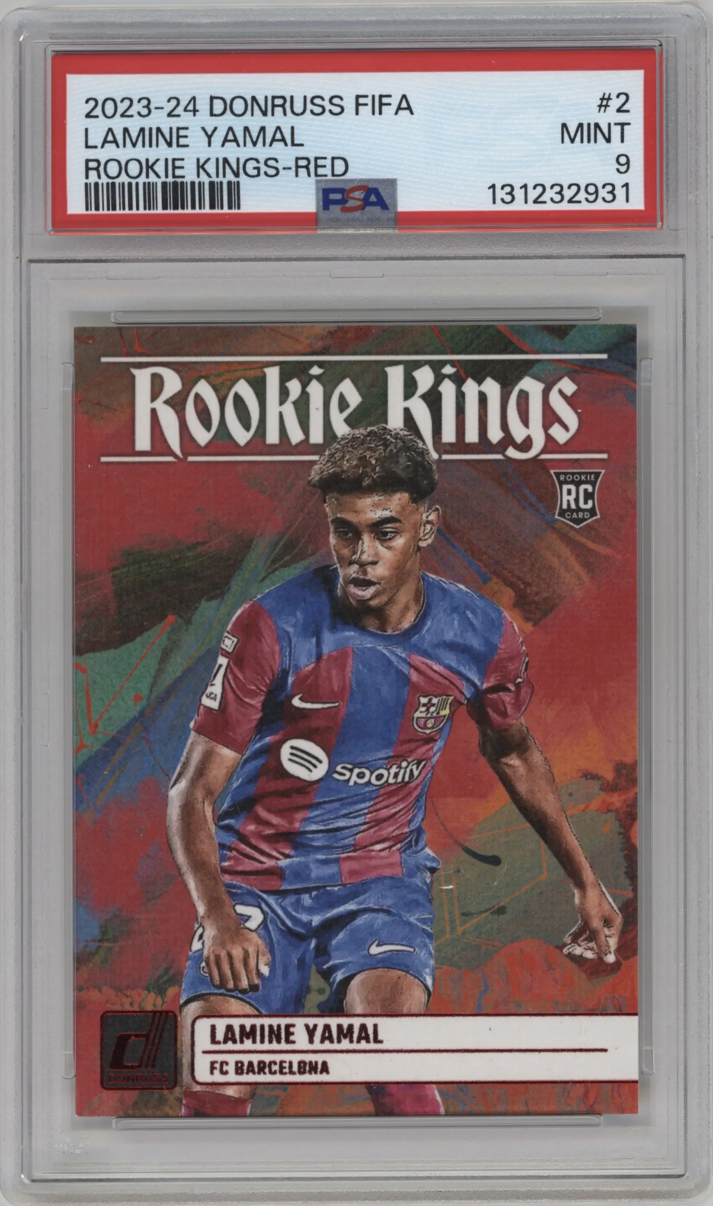 2023 Panini Donruss Rookie Kings Lamine Yamal Red PSA 9