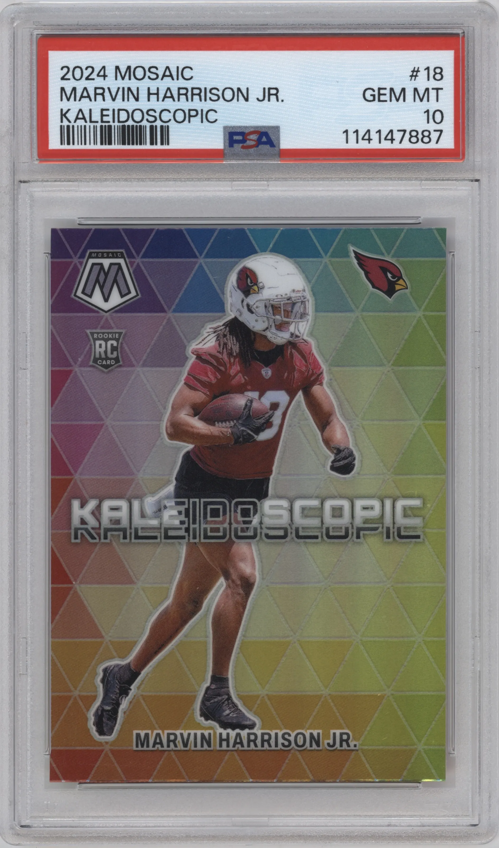 2024 Panini Mosaic Kaleidoscopic Marvin Harrison Jr. PSA 10