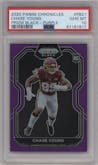 Chase Young from the 2020 Panini Chronicles set featuring a Purple parallel graded by PSA and given an overall grade of 10.