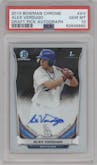 Alex Verdugo from the 2014 Bowman Draft  set graded by PSA and given an overall grade of 10.