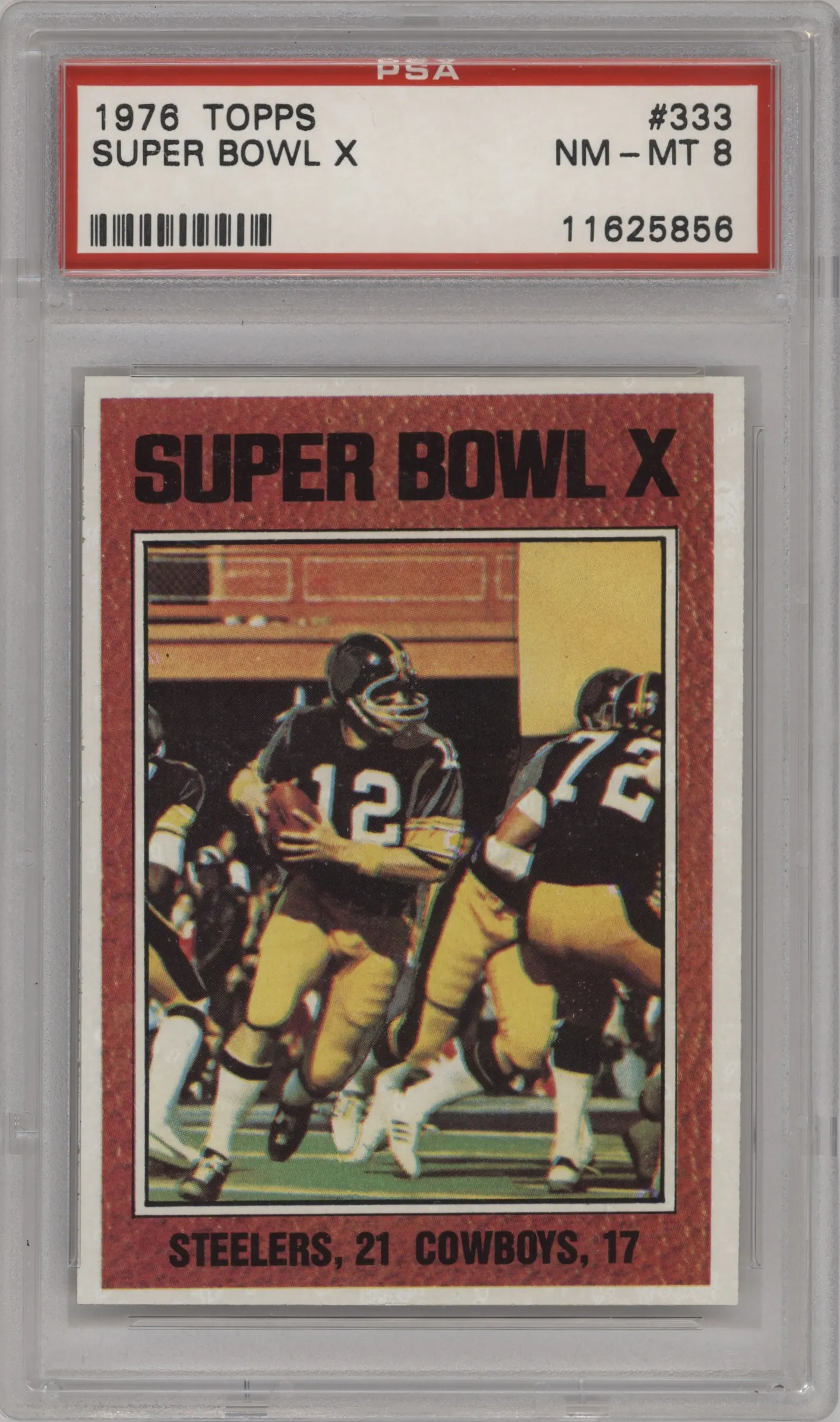 1976 Topps Super Bowl X #333 PSA 8