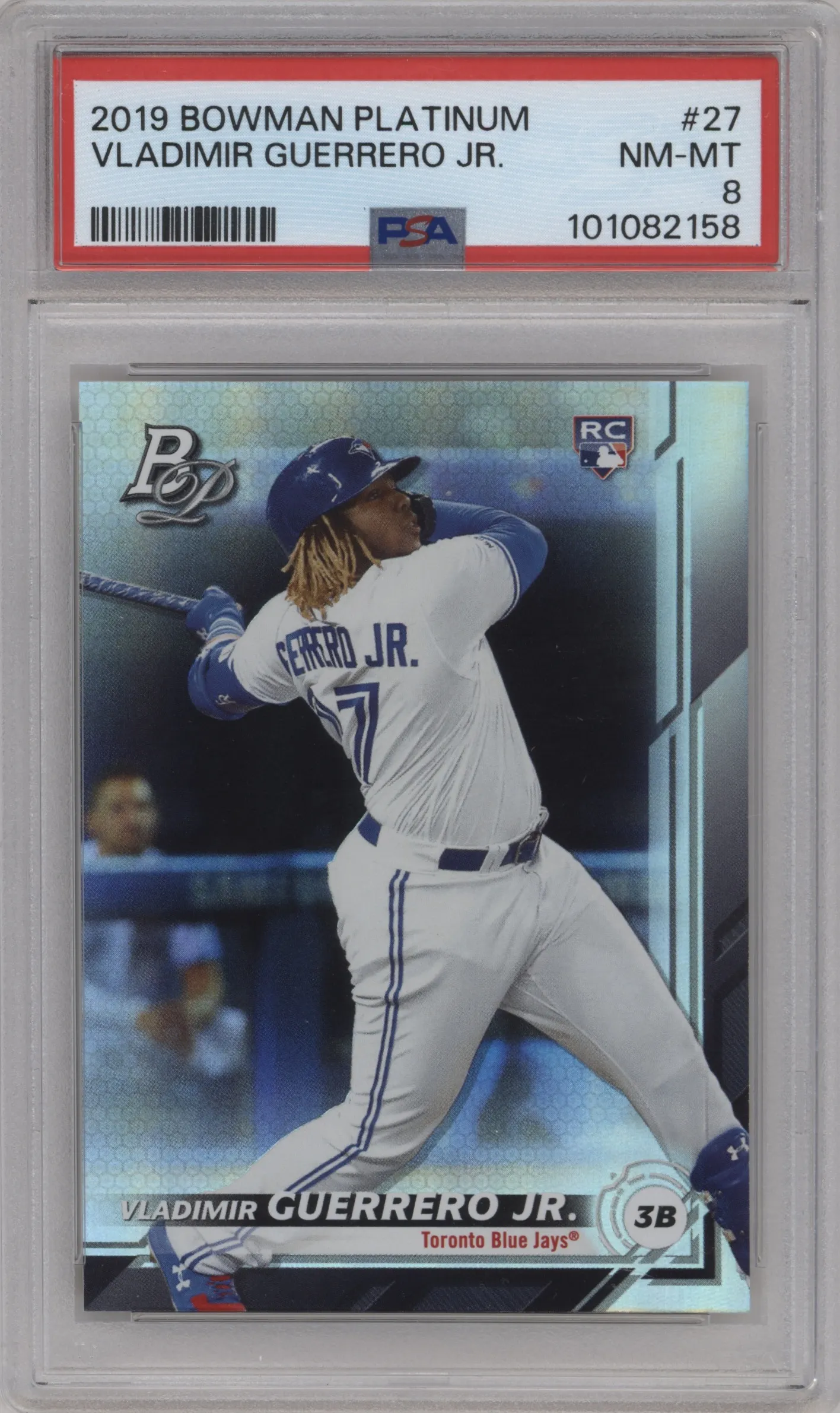 2019 Bowman Platinum SP Vladimir Guerrero Jr. PSA 8