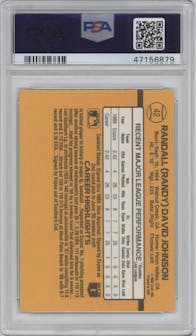 Randy Johnson from the 1989 Donruss set graded by PSA and given an overall grade of 10.