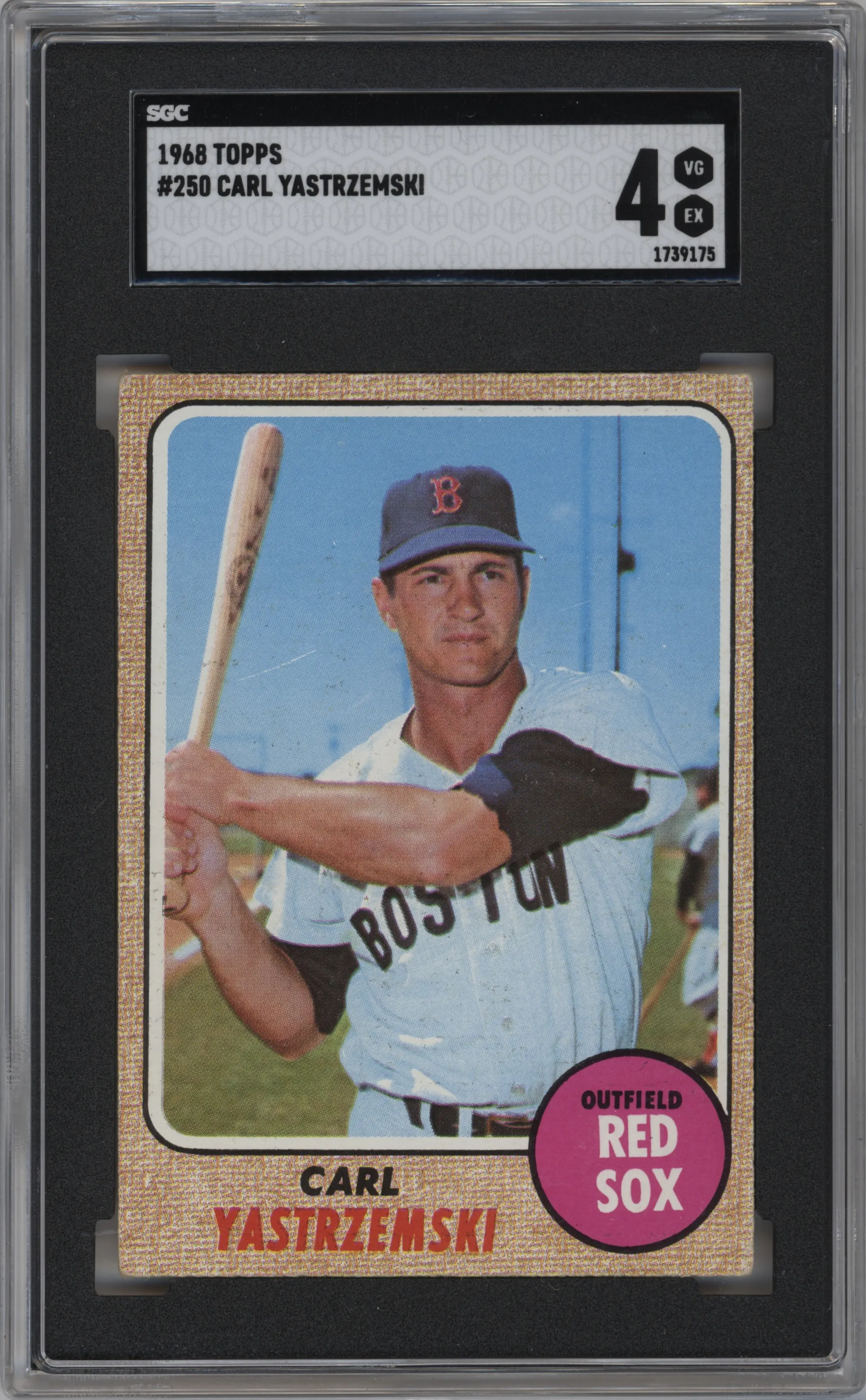 1968 Topps Carl Yastrzemski #250 SGC 4