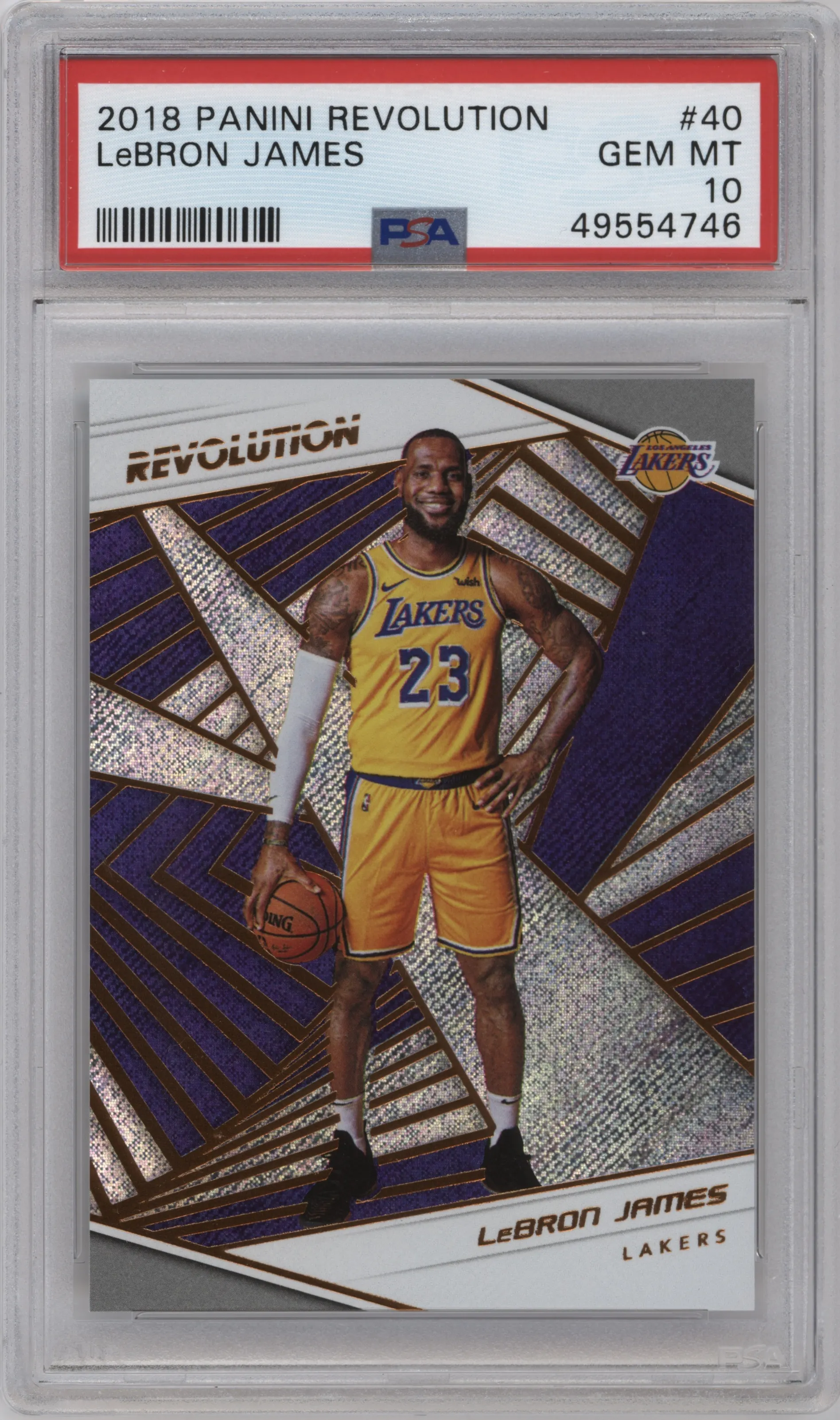 2018 Panini Revolution LeBron James PSA 10