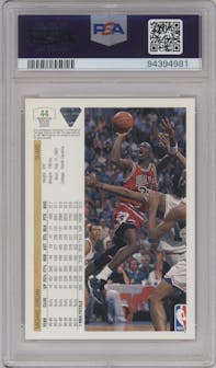Michael Jordan from the 1991-92 Upper Deck set graded by PSA and given an overall grade of 10.