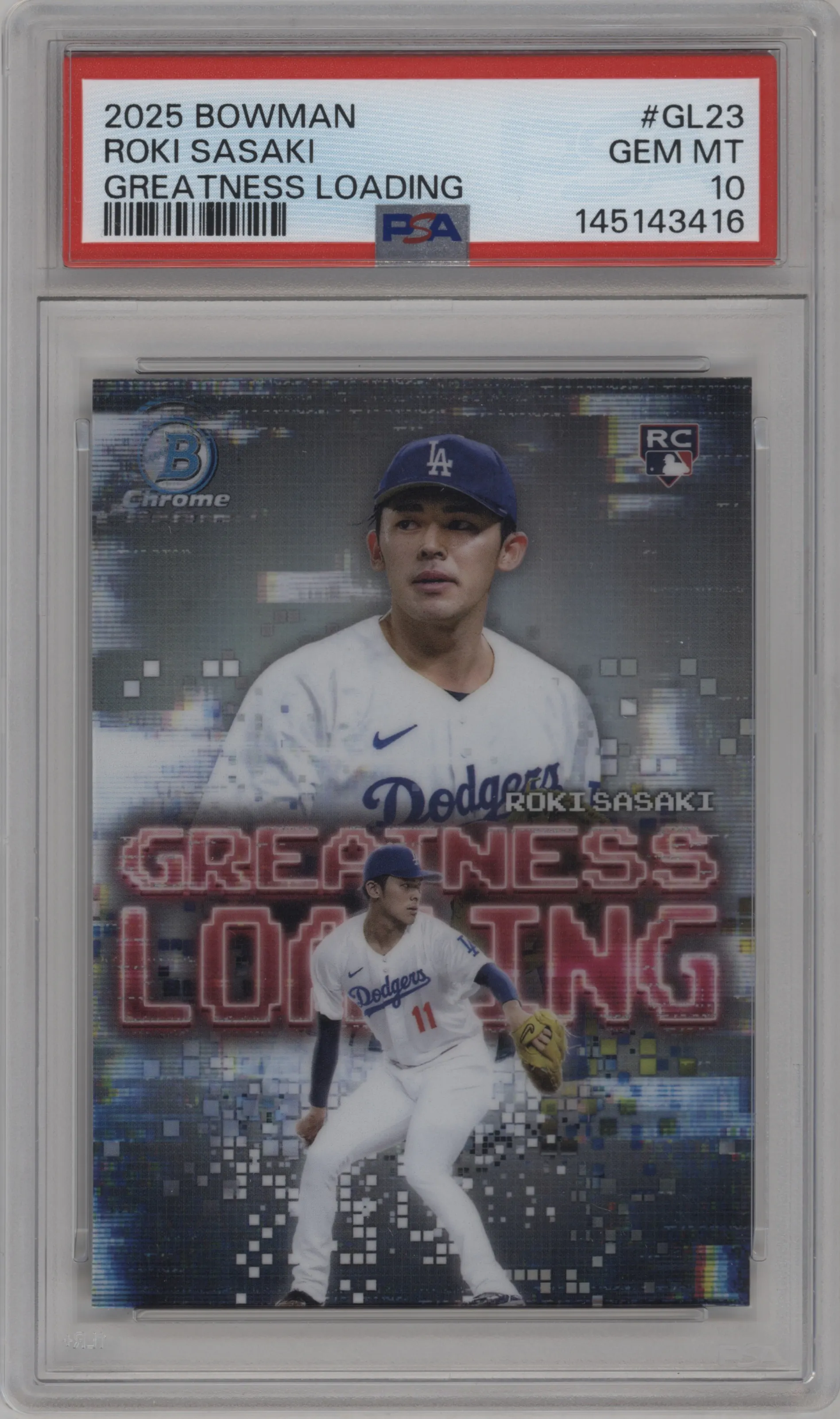 2025 Bowman Greatness Loading Roki Sasaki PSA 10