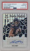 Cole Kmet from the 2020 Panini Mosaic set graded by PSA and given an overall grade of 10.