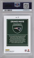Drake Maye from the 2024 Donruss set graded by PSA and given an overall grade of 9.