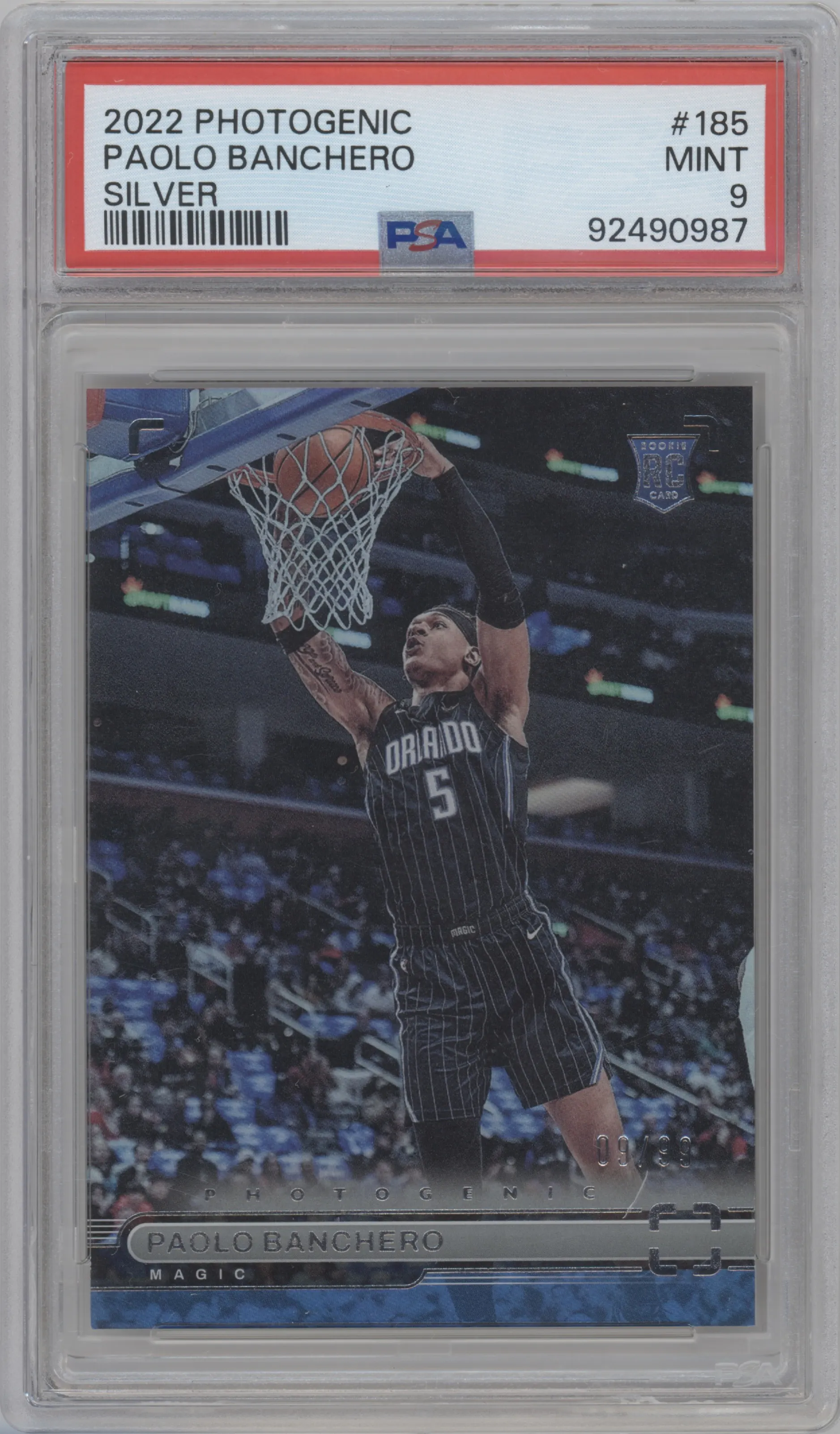 2022 Panini Photogenic Paolo Banchero Silver PSA 9