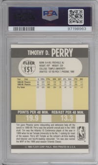 Tim Perry from the 1990-91 Fleer set graded by PSA and given an overall grade of 9.