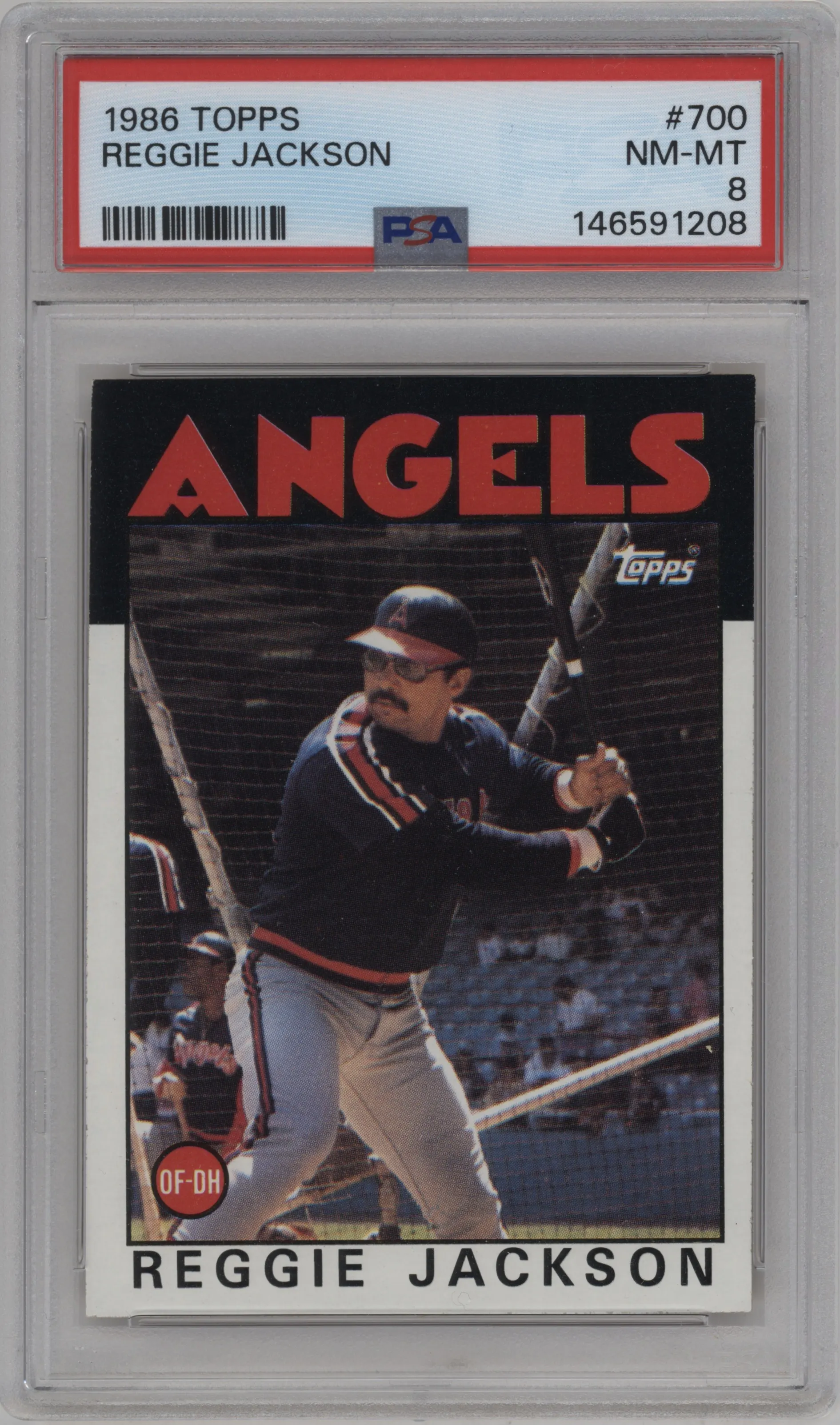 1986 Topps Reggie Jackson PSA 8