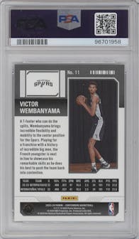 Victor Wembanyama  from the 2023-24 Panini Contenders set graded by PSA and given an overall grade of 10.