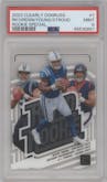 Bryce Young/ C.J. Stroud/Anthony Richardson from the 2023 Clearly Donruss set graded by PSA and given an overall grade of 9.