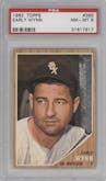 Early Wynn from the 1962 Topps set graded by PSA and given an overall grade of 8.