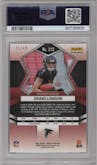 Drake London from the 2022 Panini Mosaic set featuring a Purple Mosaic parallel graded by PSA and given an overall grade of 10.